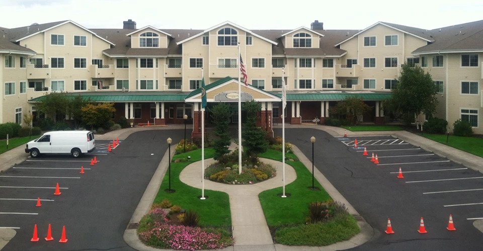 Touchmark exterior apartment painting